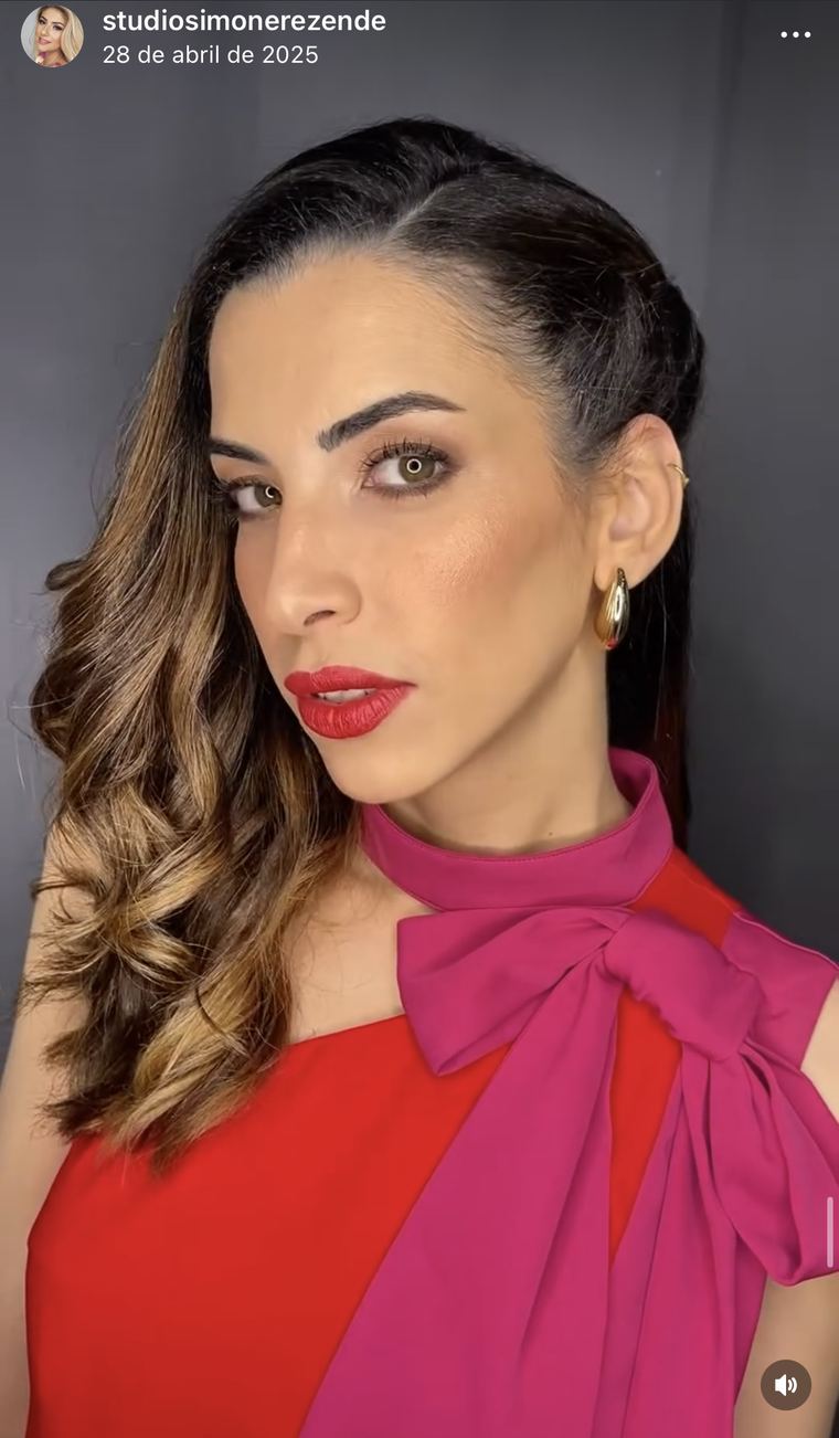 Make marcante em tons de rosa